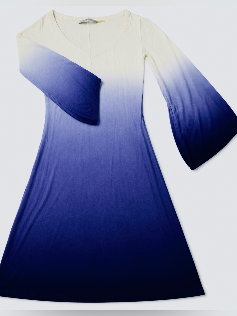 NWT Marc New York Blue Ombré V-Neck Knit Sweater Dress - Size M